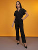 Women's Solid Jumpsuit With Scoop Pockets