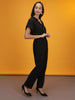 Women's Solid Jumpsuit With Scoop Pockets