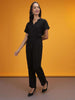 Women's Solid Jumpsuit With Scoop Pockets