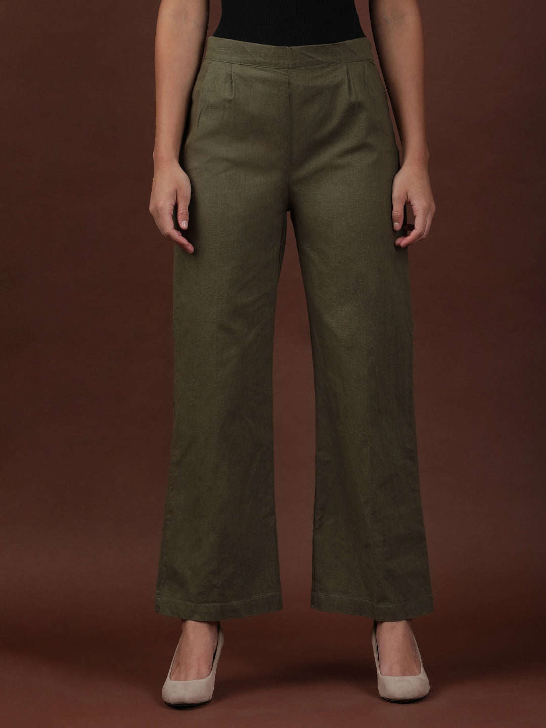 Women's Linen Flare Pant