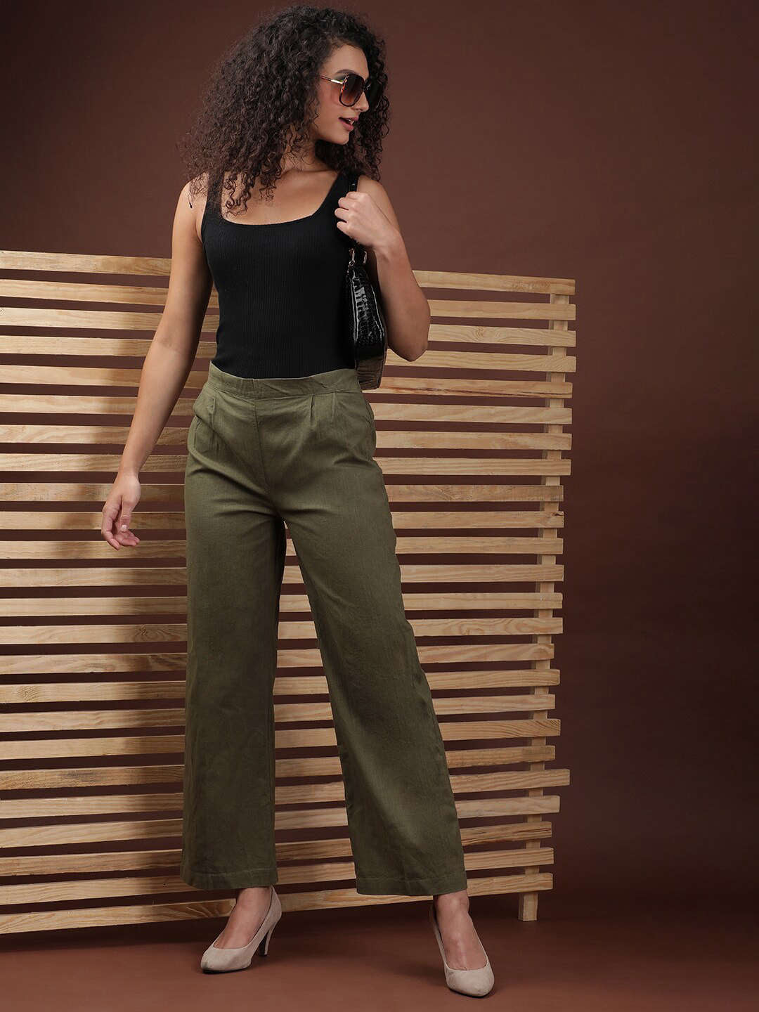 Women's Linen Flare Pant