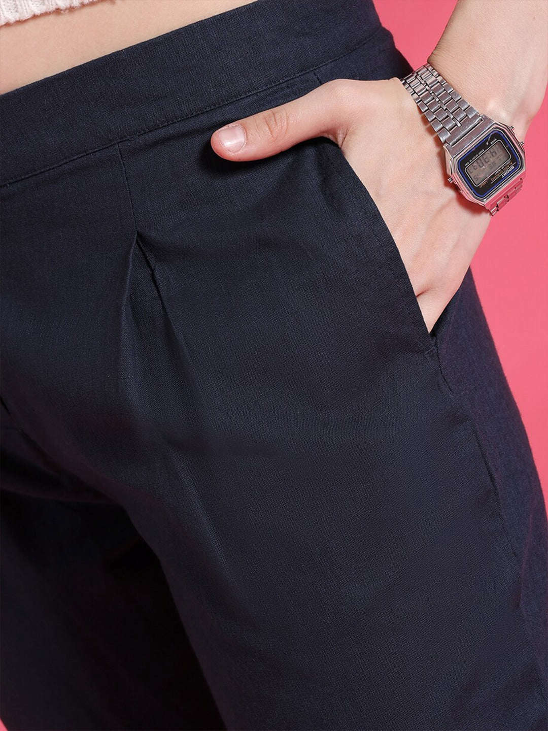 Women's Linen Pleated Pant