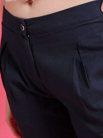 Women's Linen Pleated Pant