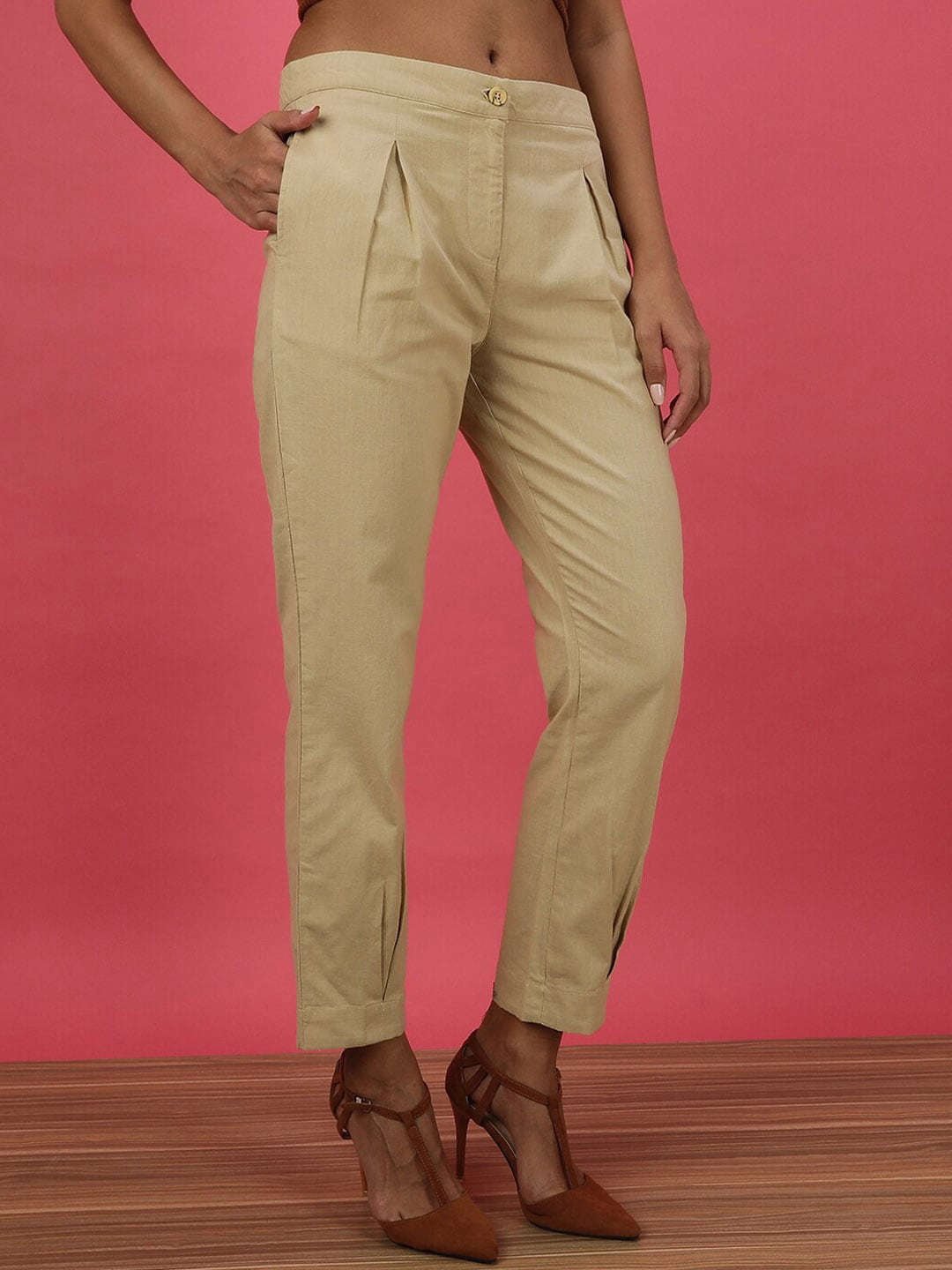 Women's Linen Pleated Pant
