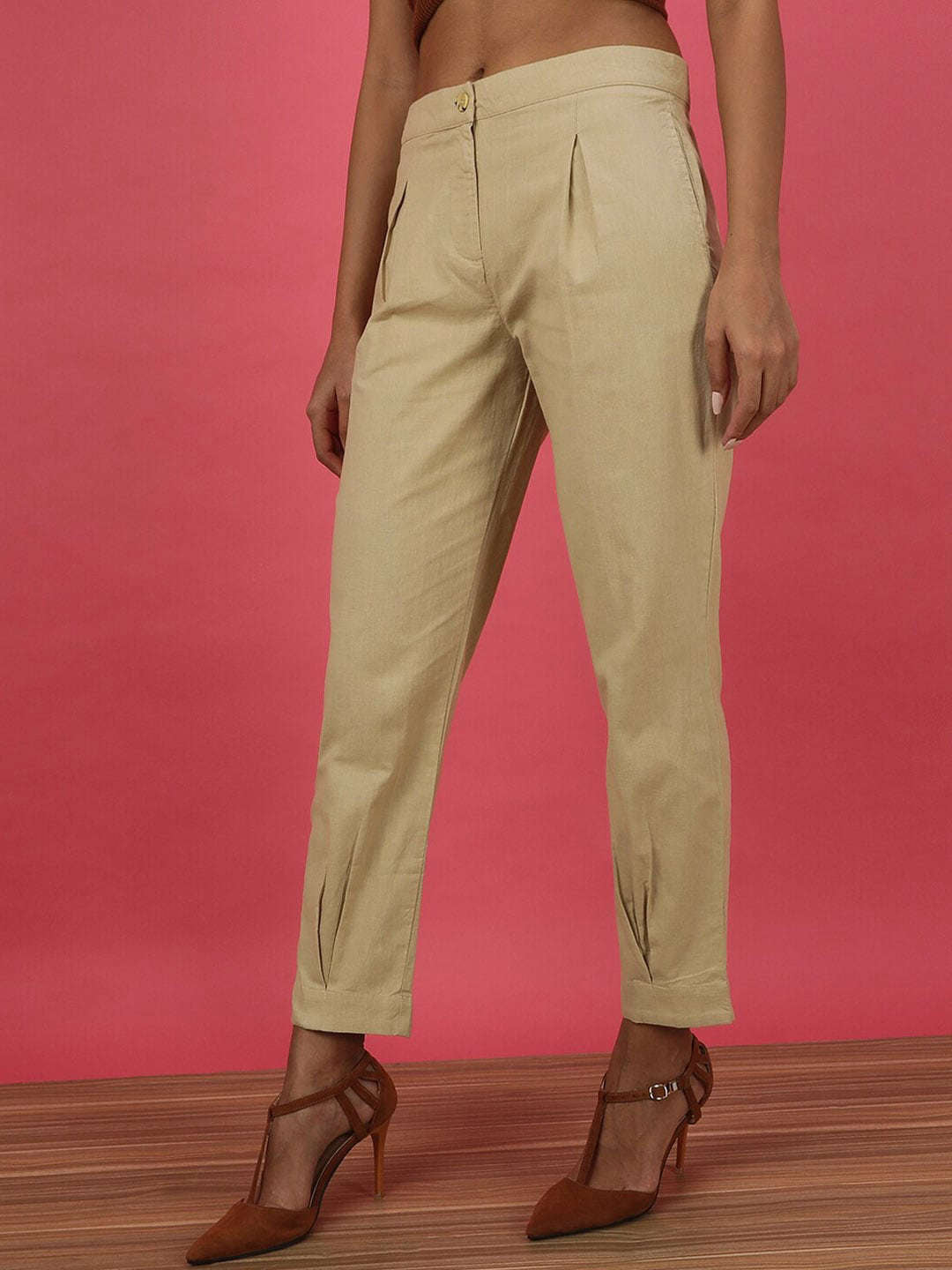 Women's Linen Pleated Pant