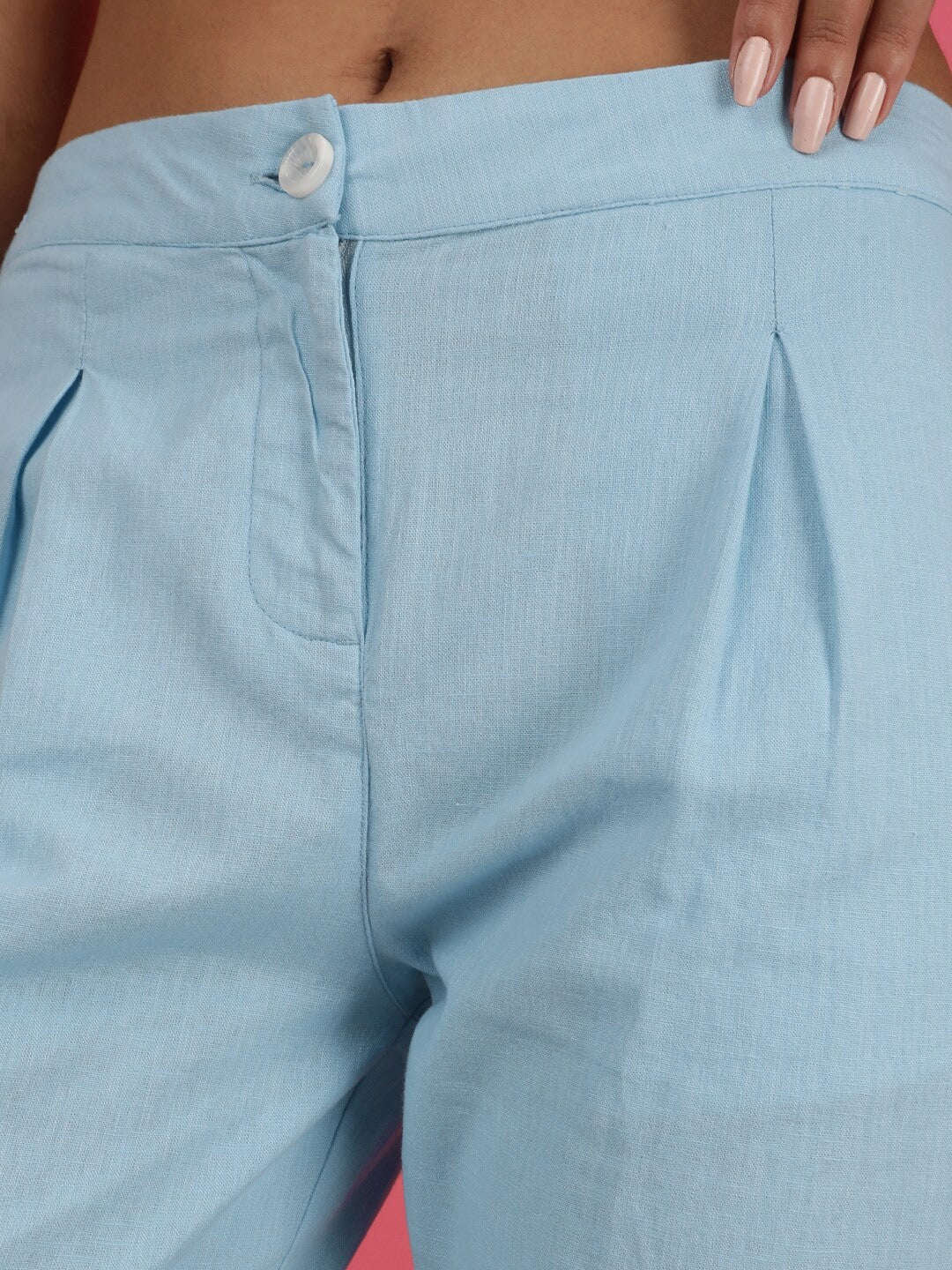 Women's Linen Pleated Pant