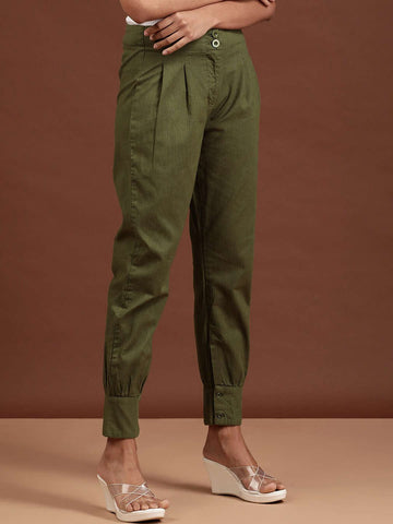 Women's High Waist Pleated Pant