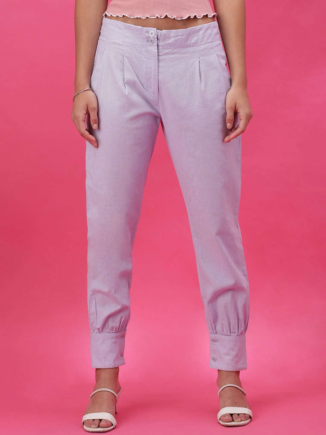 Women's High Waist Pleated Pant