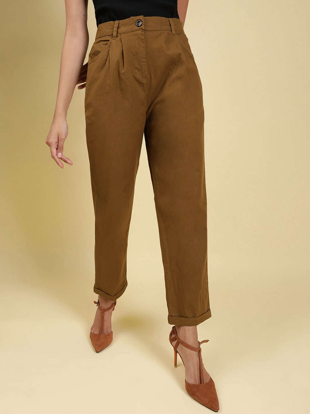 Women's Linen Pleated Pant