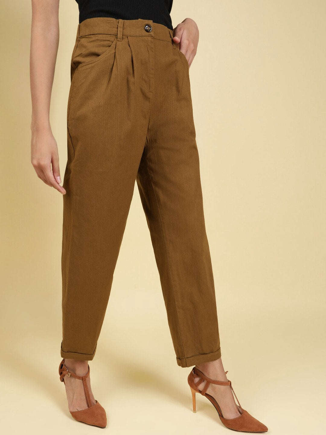 Women's Linen Pleated Pant