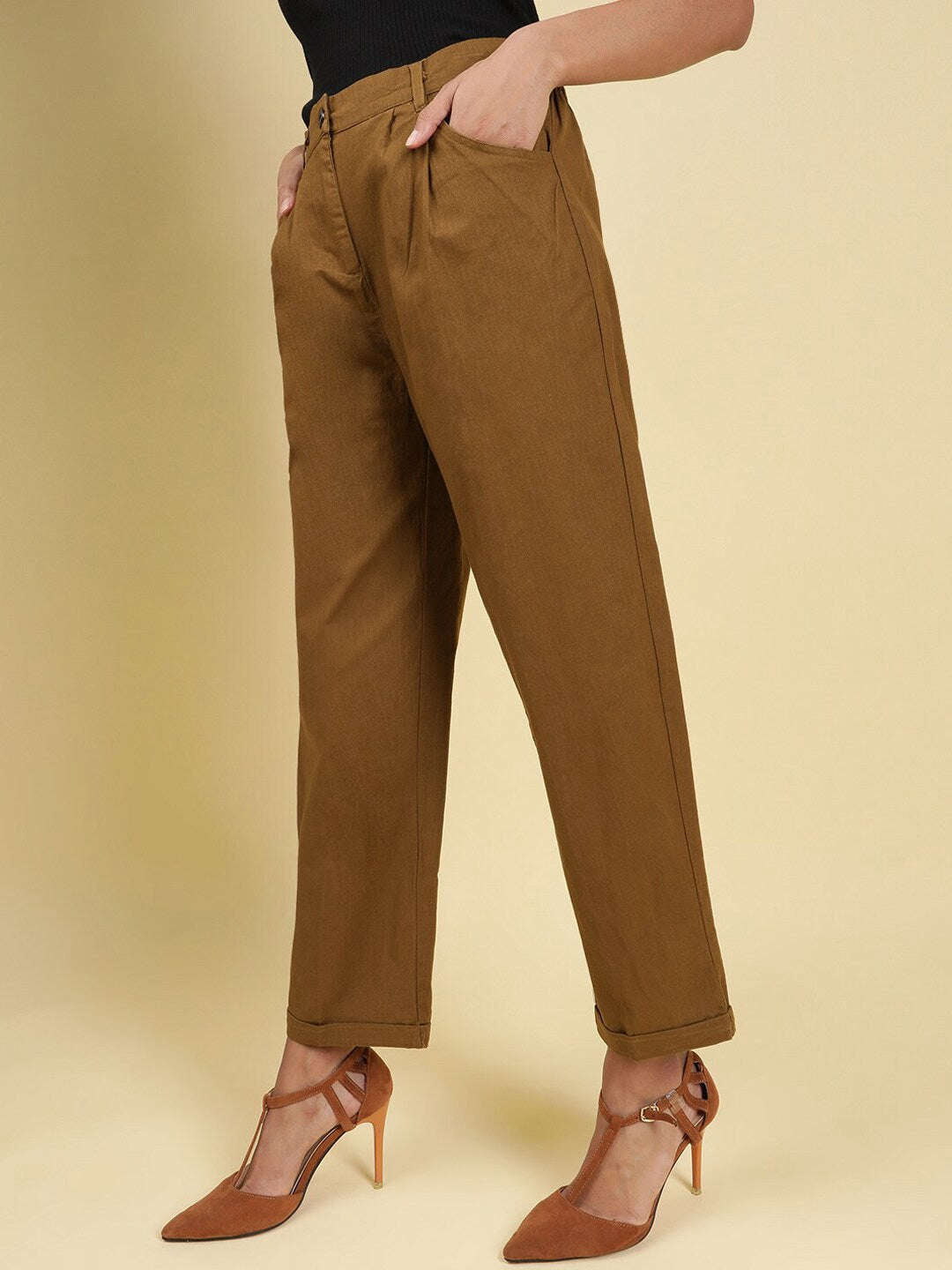 Women's Linen Pleated Pant