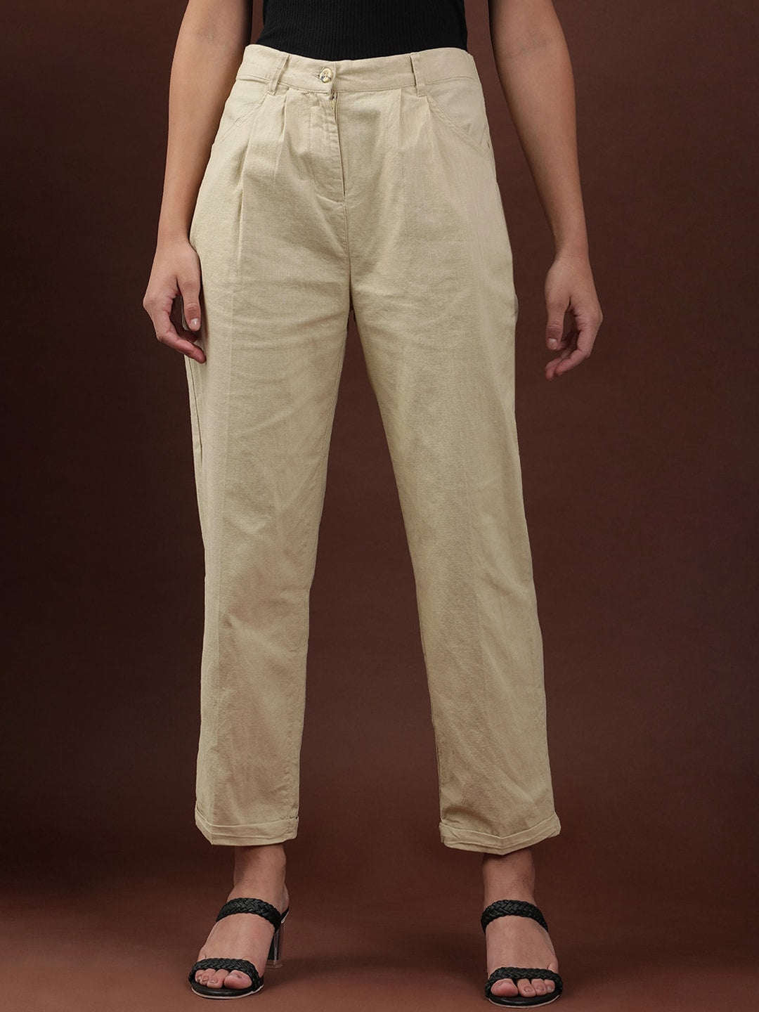 Women's Linen Pleated Pant