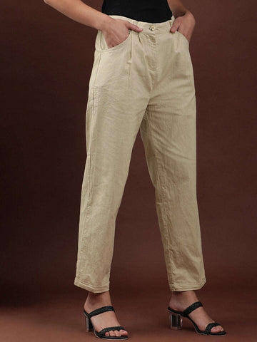 Women's Linen Pleated Pant