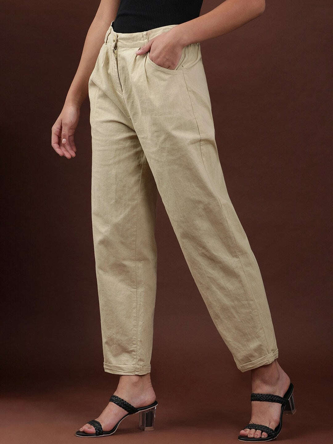 Women's Linen Pleated Pant