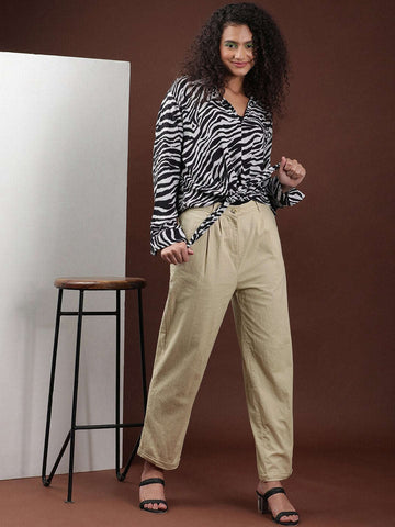 Women's Linen Pleated Pant