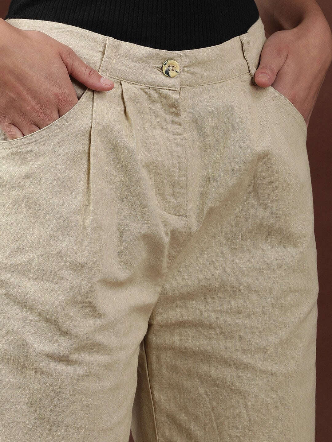 Women's Linen Pleated Pant