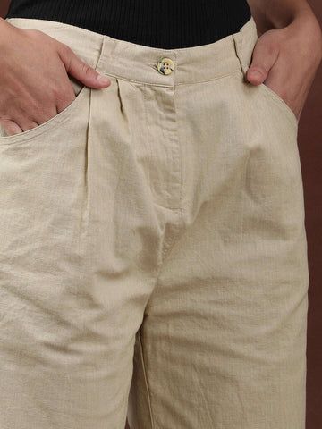 Women's Linen Pleated Pant