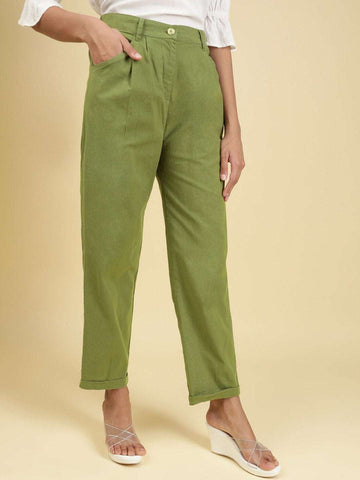 Women's Linen Pleated Pant