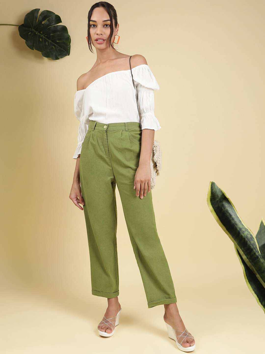 Women's Linen Pleated Pant