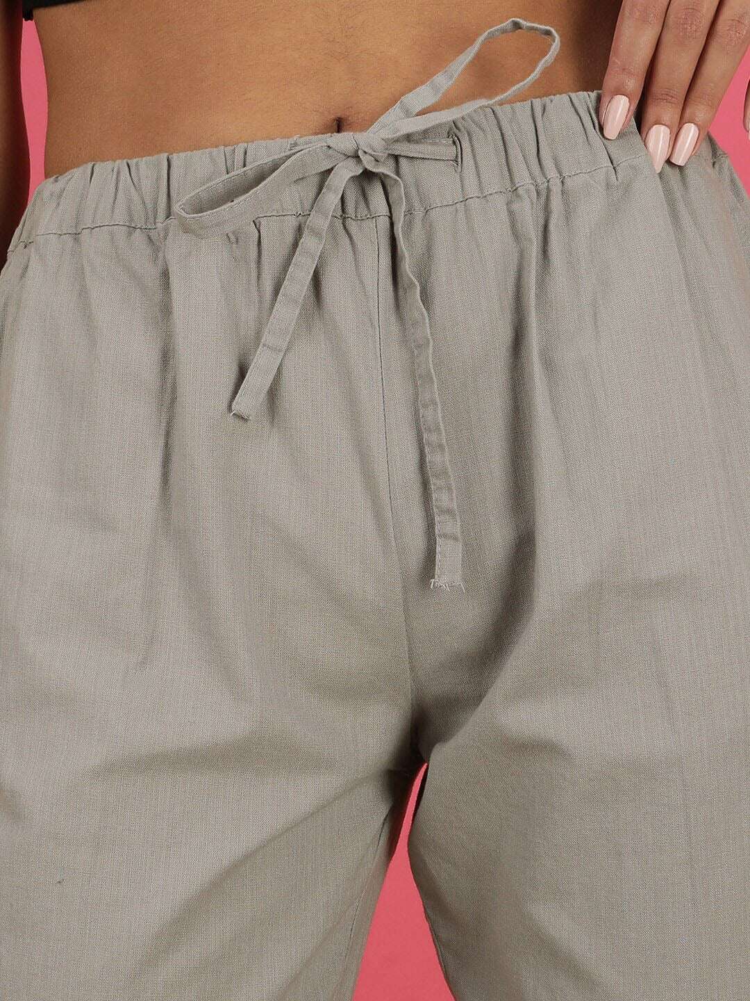 Women's Elasticated Waist Cuffed Trouser