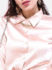 Women's Solid Satin Shirt