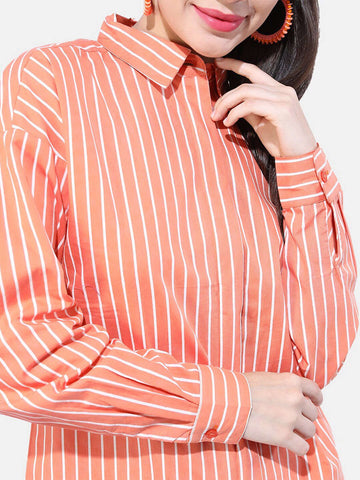 Women's Striped Oversized Shirt