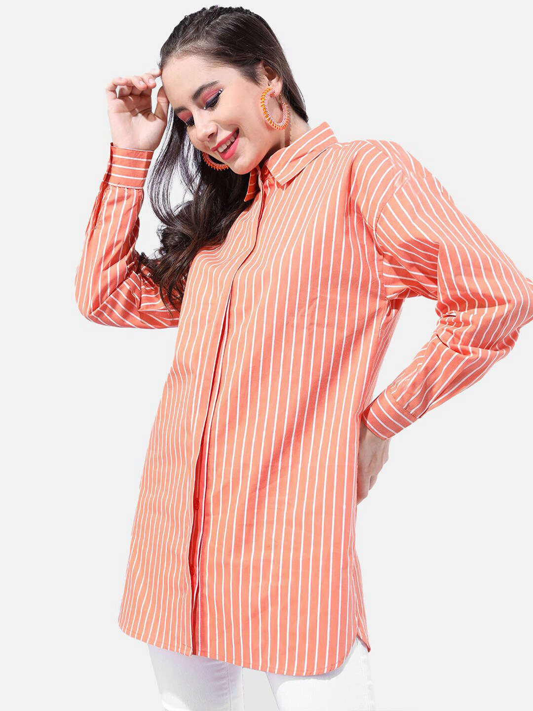 Women's Striped Oversized Shirt