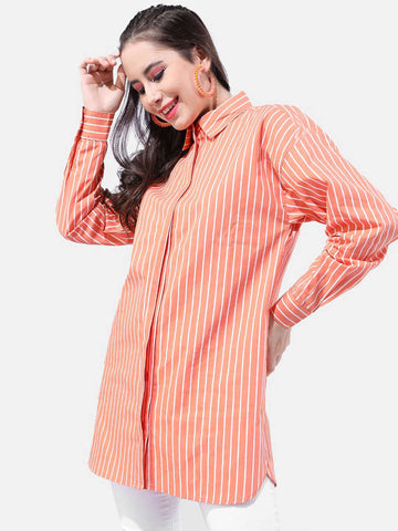Women's Striped Oversized Shirt
