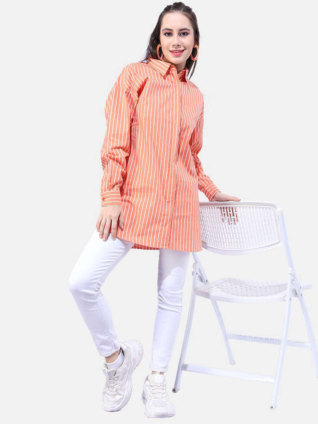 Women's Striped Oversized Shirt
