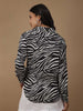 Women's Animal Printed Front Tie Up Shirt