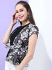 Women's Floral Printed Top With Waist Tie Up