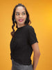 Women's Solid T-Shirt With Knotted Front