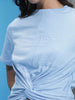 Women's Solid T-Shirt With Knotted Front