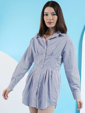 Women's Fit And Flare Shirt Dress