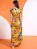 Women's Waist Cut Out Long Dress