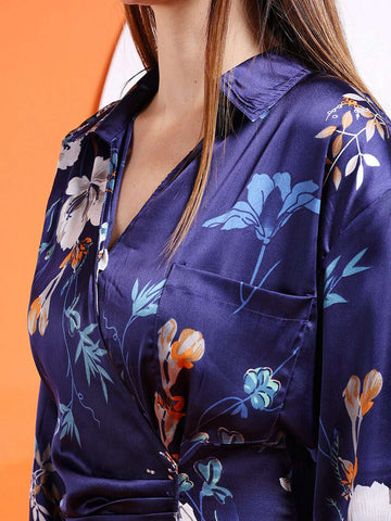 Women's Fit And Flare Waist Pleated Dress