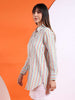 Women's Oversized Striped Seersucker Shirt