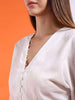 Women's Button Down V Neck Top
