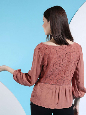 Women's Fit And Flare Empire Waist Top