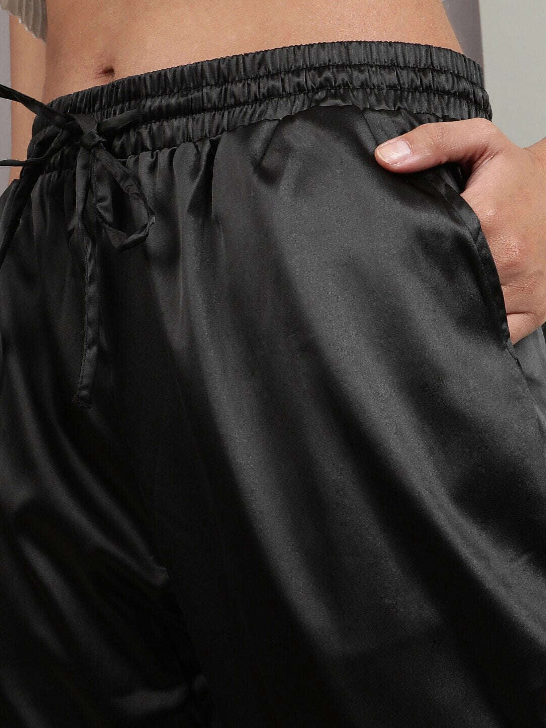 Women's Elasticated Satin Trouser
