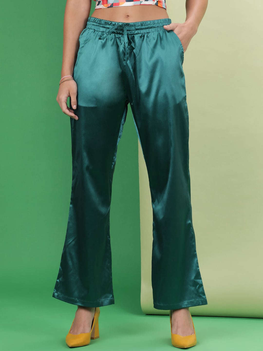 Women's Elasticated Satin Trouser