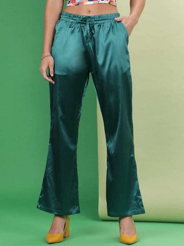 Women's Elasticated Satin Trouser