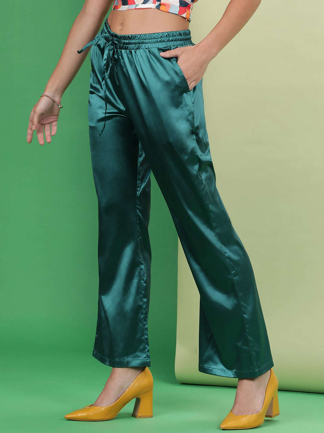 Women's Elasticated Satin Trouser