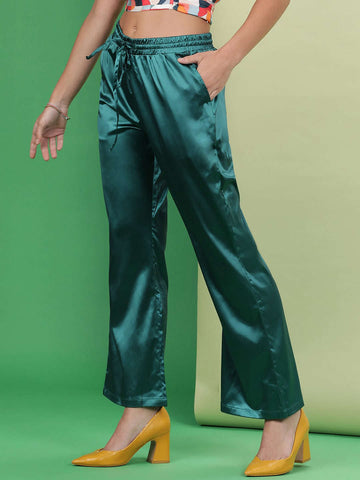 Women's Elasticated Satin Trouser