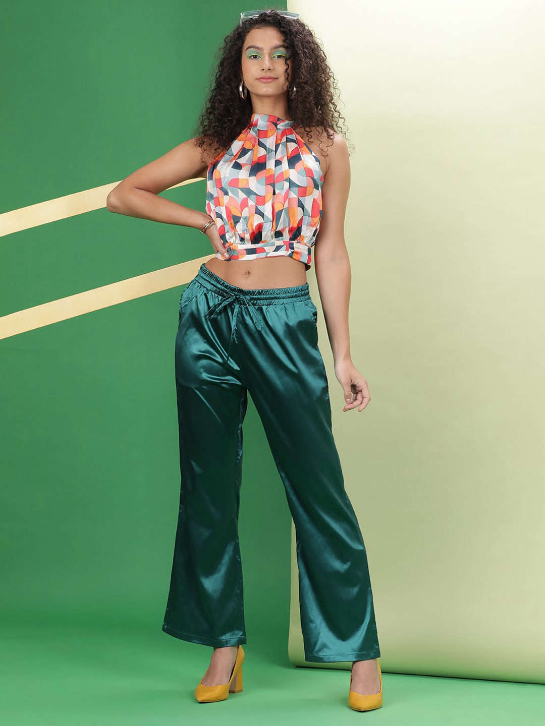 Women's Elasticated Satin Trouser