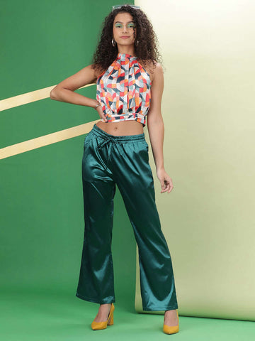 Women's Elasticated Satin Trouser