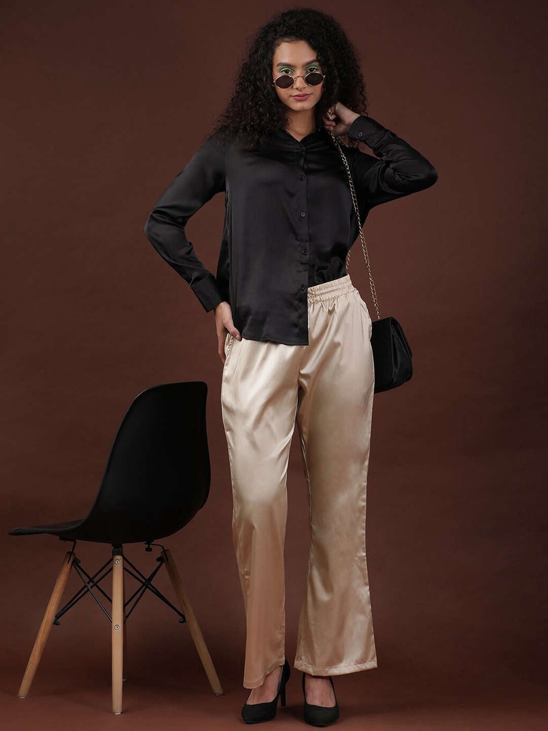 Women's Flare Pants With Elasticated Waistband