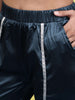 Women's Satin Jogger With Contrast Piping