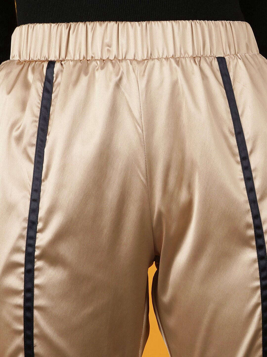 Women's Satin Jogger With Contrast Piping