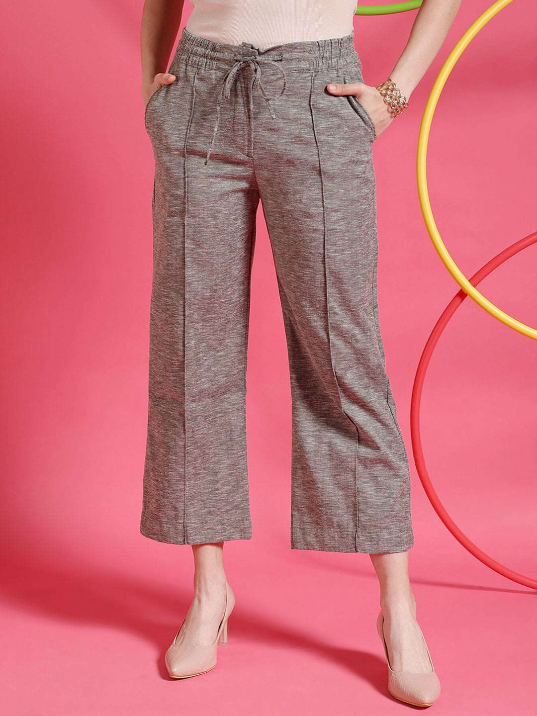 Women's Pintuck Elasticated Waist Trouser